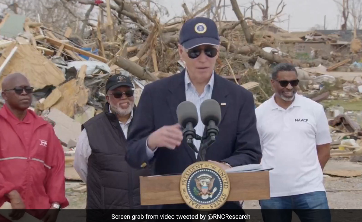 Watch: In Latest Gaffe, Joe Biden Refers To Tornado-Hit Town Rolling Fork As "Rolling Stone"