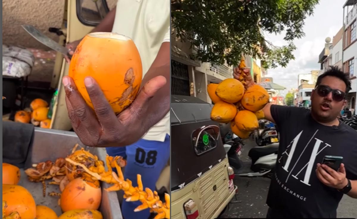 Watch: Have You Seen Orange Colour Coconut? A Food Blogger Spotted It