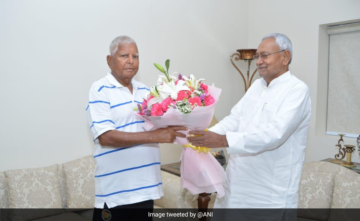 Nitish Kumar Meets Lalu Yadav In Delhi, Discuss Current Political Situation