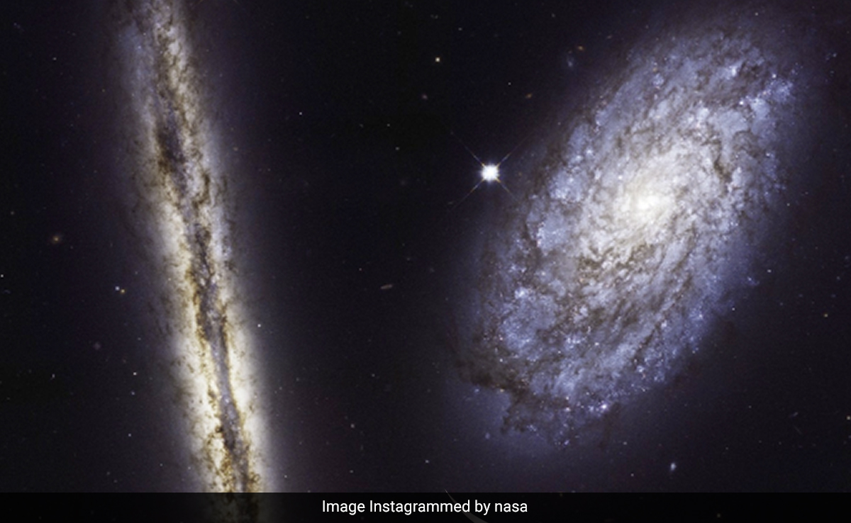 "Twinning Pals": NASA Shares Image Of Two Distant Galaxies Taken By Hubble Telescope