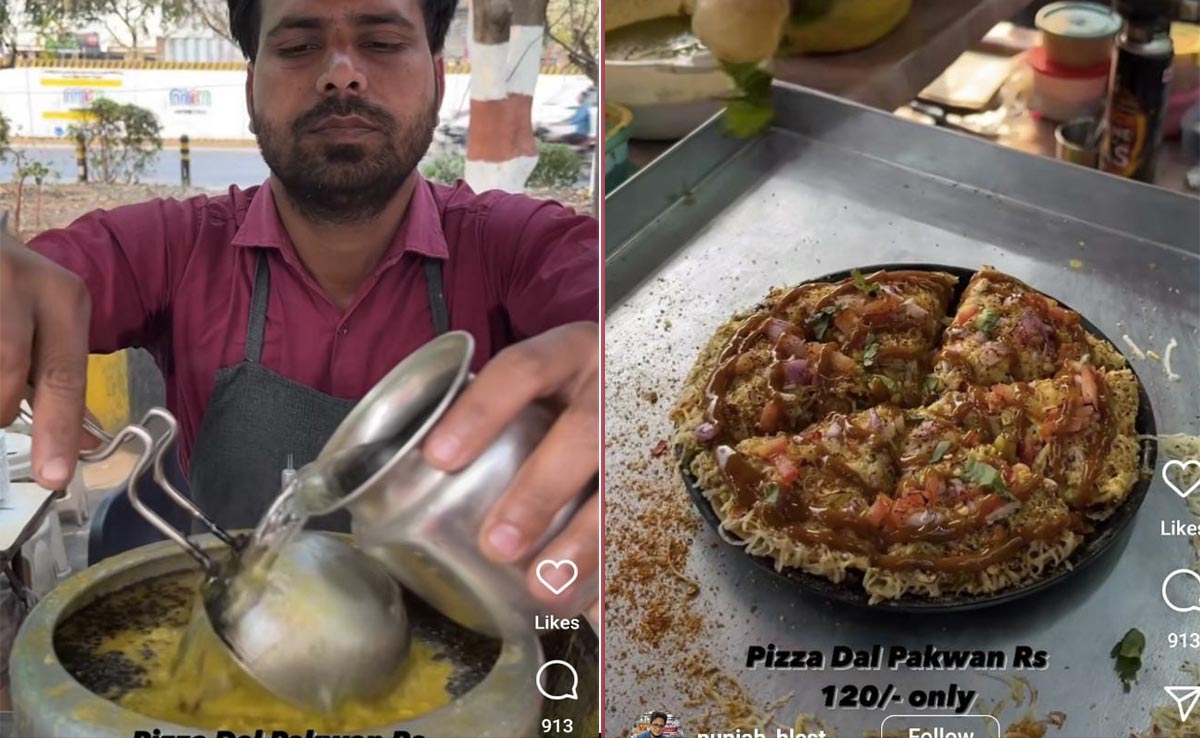 Watch: Indore Street Food Vendor Selling Fusion Pizza Dal Pakwan Leaves Internet Shocked
