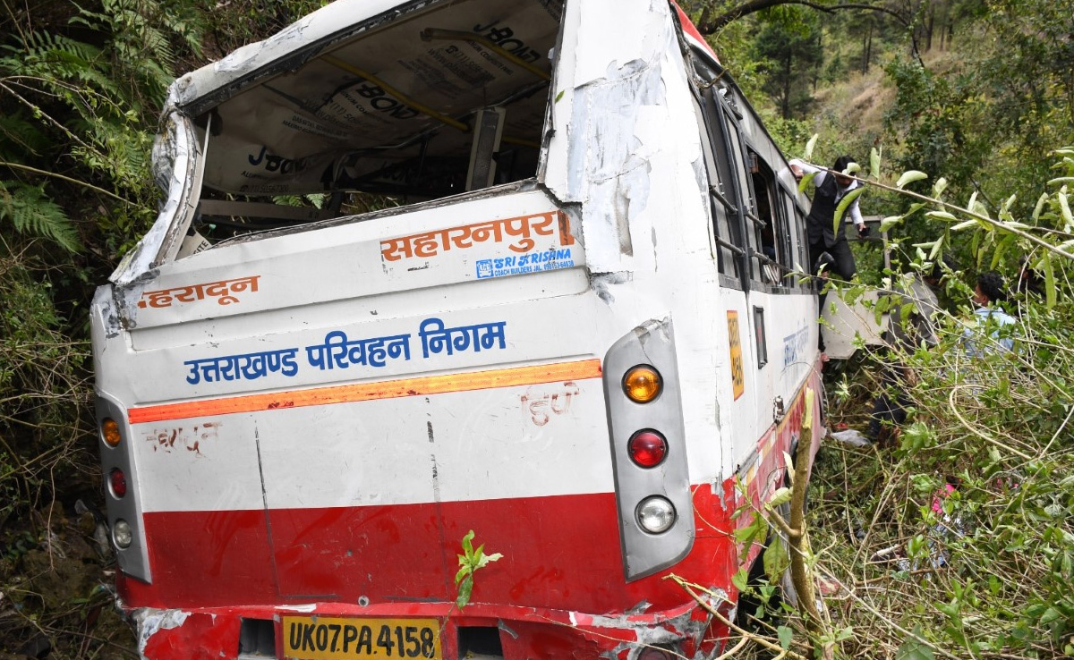 Bus With 22 Onboard Falls Into Ditch In Uttarakhand, Rescue Work On