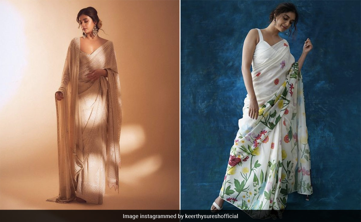 From Vintage Weaves To Embellished Style, Take Cues From Keerthy Suresh's <i>Saree</i> Collection For Summer Weddings