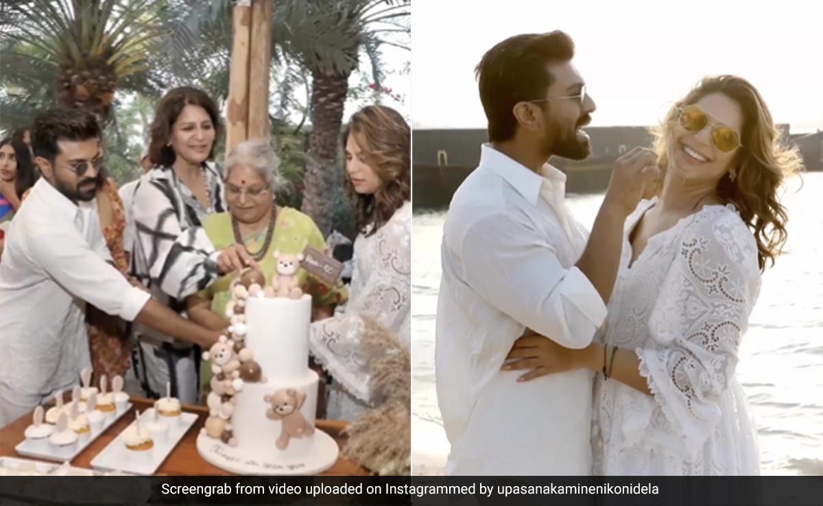 Inside Pics From Upasana's Baby Shower With Husband Ram Charan By Her Side