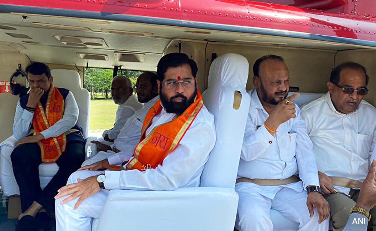 "Left Behind Farmers": Opposition Targets Eknath Shinde's Ayodhya Trip