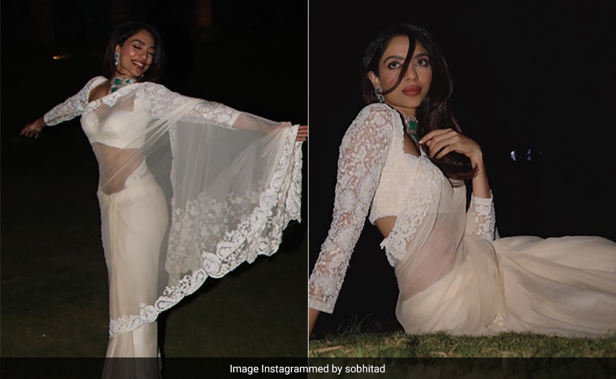 "Super Unwell" And Yet Sobhita Dhulipala's Sheer White <i>Saree</i> Is As Dreamy As It Gets