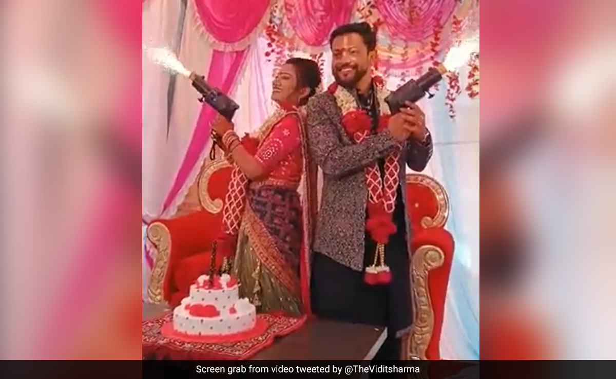 Video: Wedding Stunt Goes Horribly Wrong, Sparkling Gun Blows Up On Bride's Face