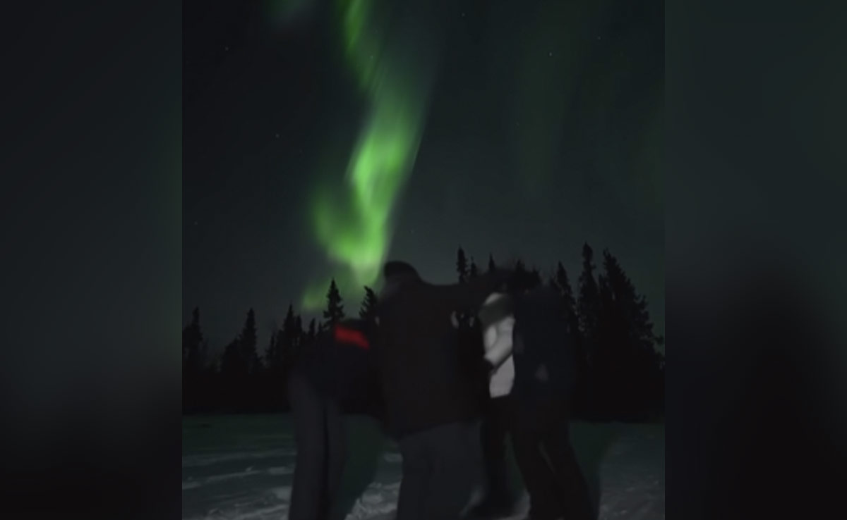 Watch: Group Of Men Perform Garba Under Northern Lights In Alaska