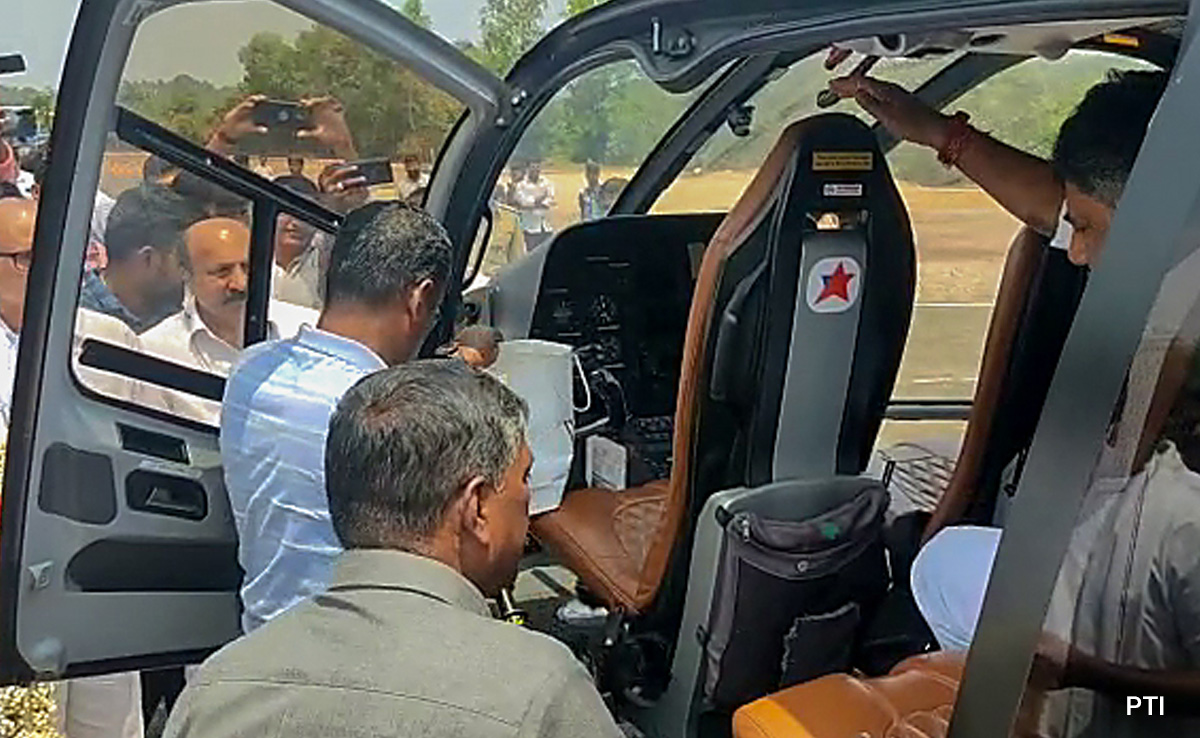 Watch: Poll Officials Check Chopper In Which DK Shivakumar's Family Flew