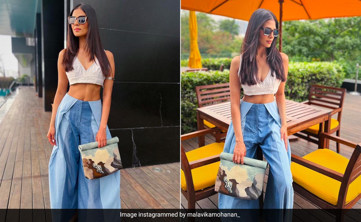 Malavika Mohanan Takes The Classic Route On Her Day Off In A White Top And Blue Jeans And Adds A Fun Spin To It