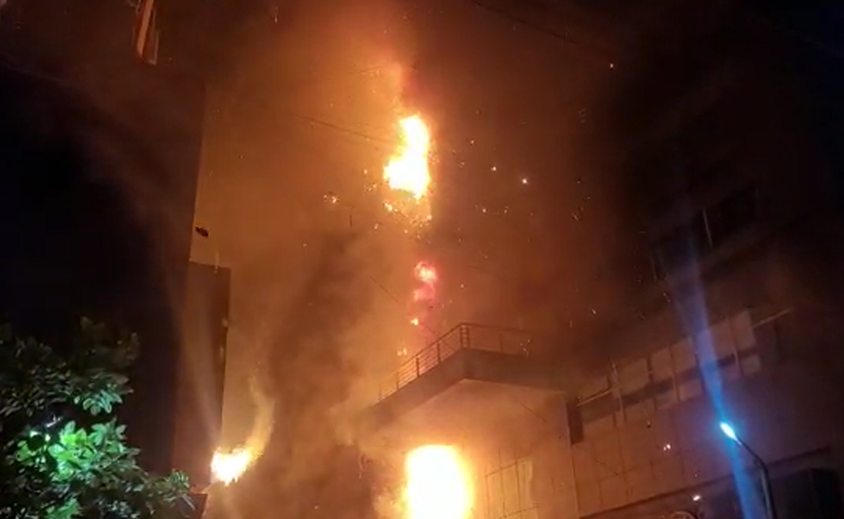Video: Huge Fire At Business Park Spreads To Mall In Maharashtra