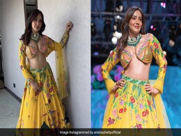 Neha Sharma's Embroidered Yellow <i>Lehenga</i> With An Underwire Blouse Is Set To Be Summer 2023's Hottest Ethnic Trend Neha Sharma's Embroidered Yellow <i>Lehenga</i> With An Underwire Blouse Is Set To Be Summer 2023's Hottest Ethnic Trend