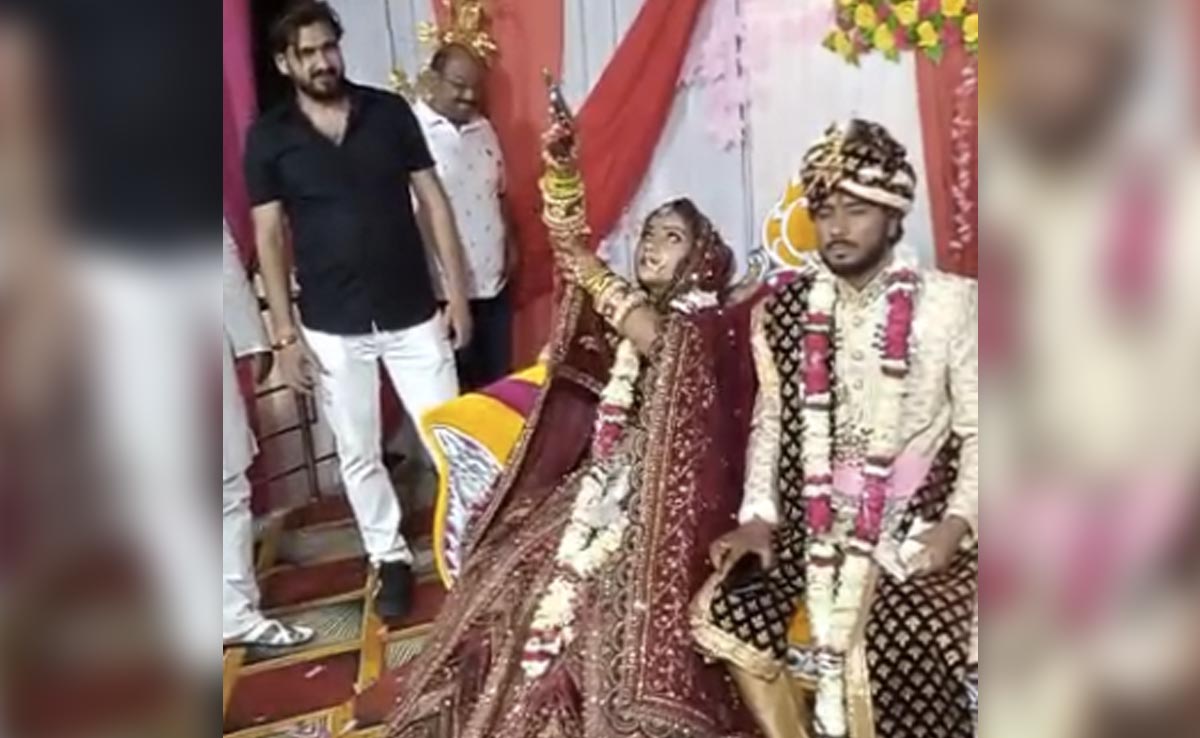In Viral Video, UP Bride Fires In Air, Groom Present; Cops Looking For Her