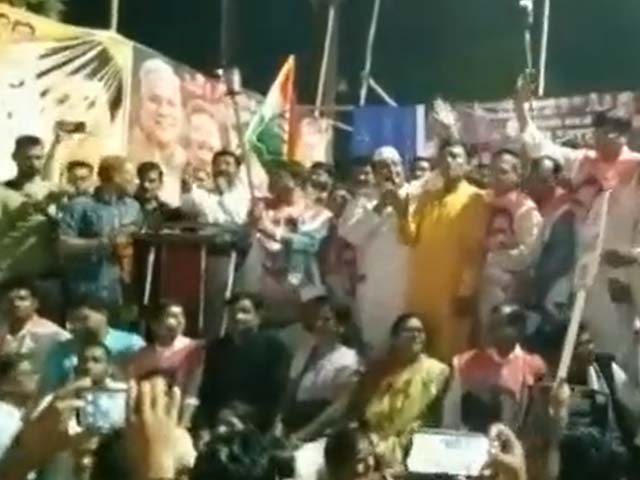 Watch: Stage Collapses, 2 Congress Leaders Injured