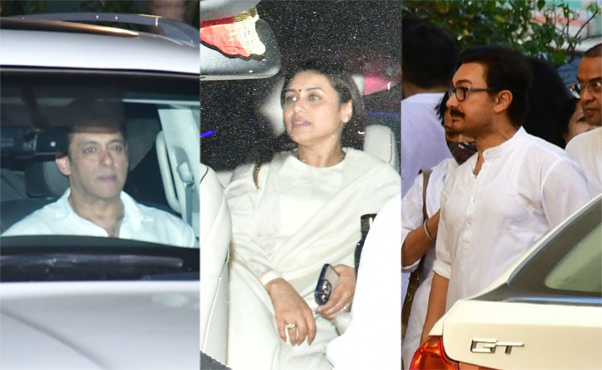 Salman Khan, Aamir Khan, Rani Mukerji And Others At Prayer Meet For Pamela Chopra