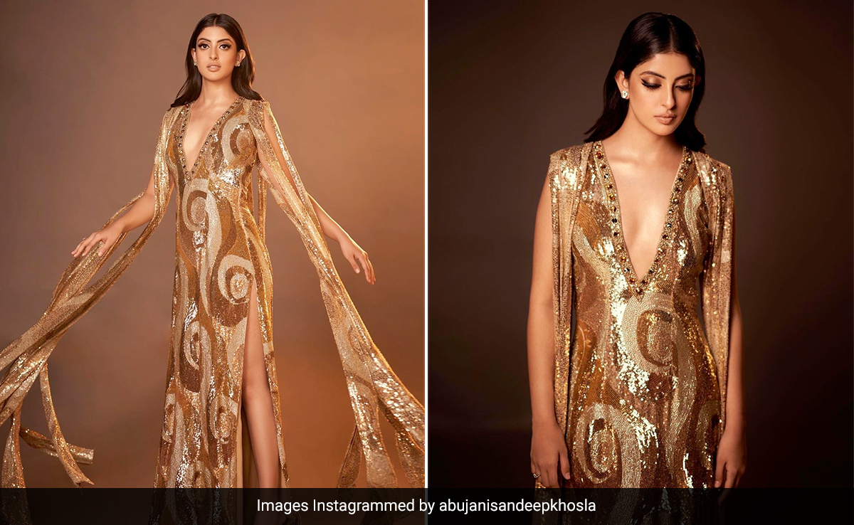 Navya Nanda's Glistening Gold Gown Came With Sequins, Side Slits And A Whole Lot Of Sass