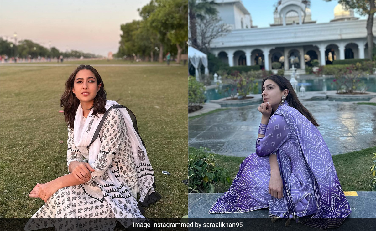 Summer Gets A Dose Of Breezy Ethnic Style With Sara Ali Khan In Her Cotton <i>Salwar</i> Suit