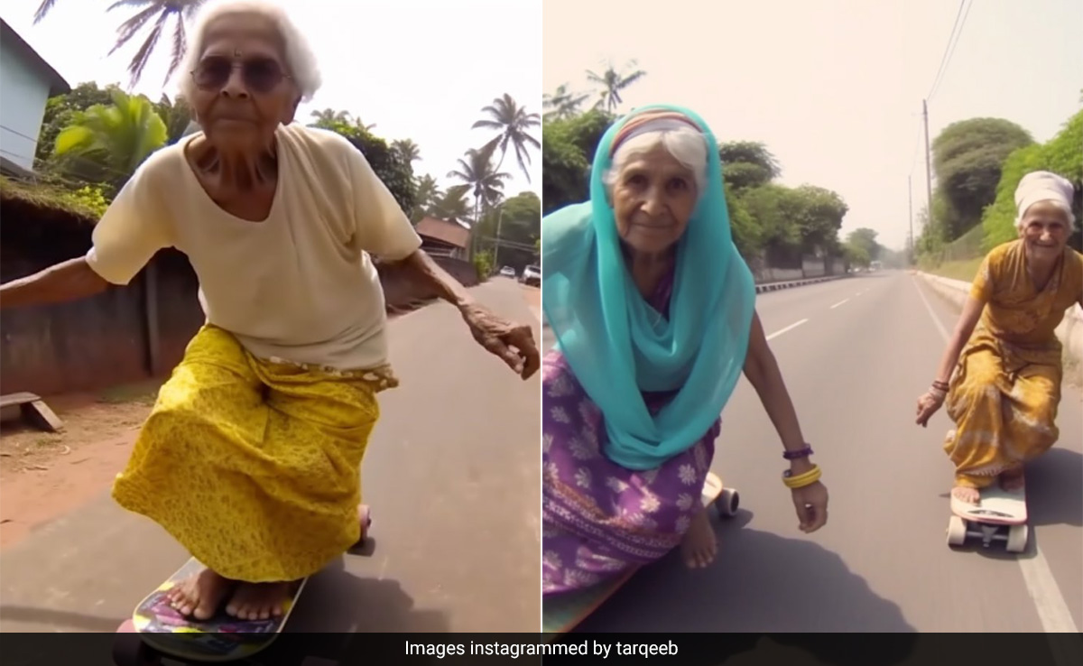 AI-Generated Pics Show Elderly Women Skating On Streets, Internet Stunned