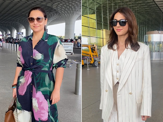 अभिनेत्री विद्या बालन और वाणी कपूर एयरपोर्ट पर हुईं स्पॉट