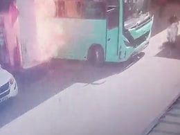 Man In Flames After Bus Catches Fire At Indore Petrol Pump Man In Flames After Bus Catches Fire At Indore Petrol Pump