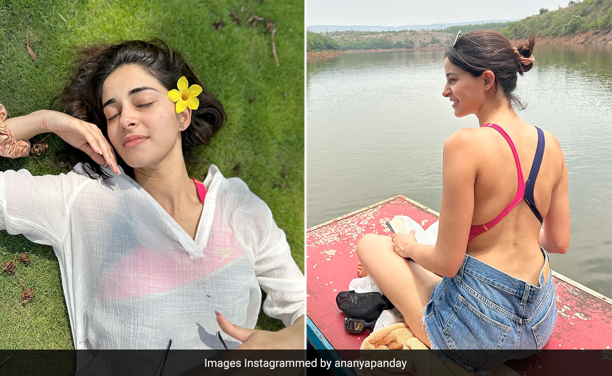 With A Shirt Or Shorts, Ananya Panday's Cutout Swimsuit Isn't Leaving Her Side This Summer