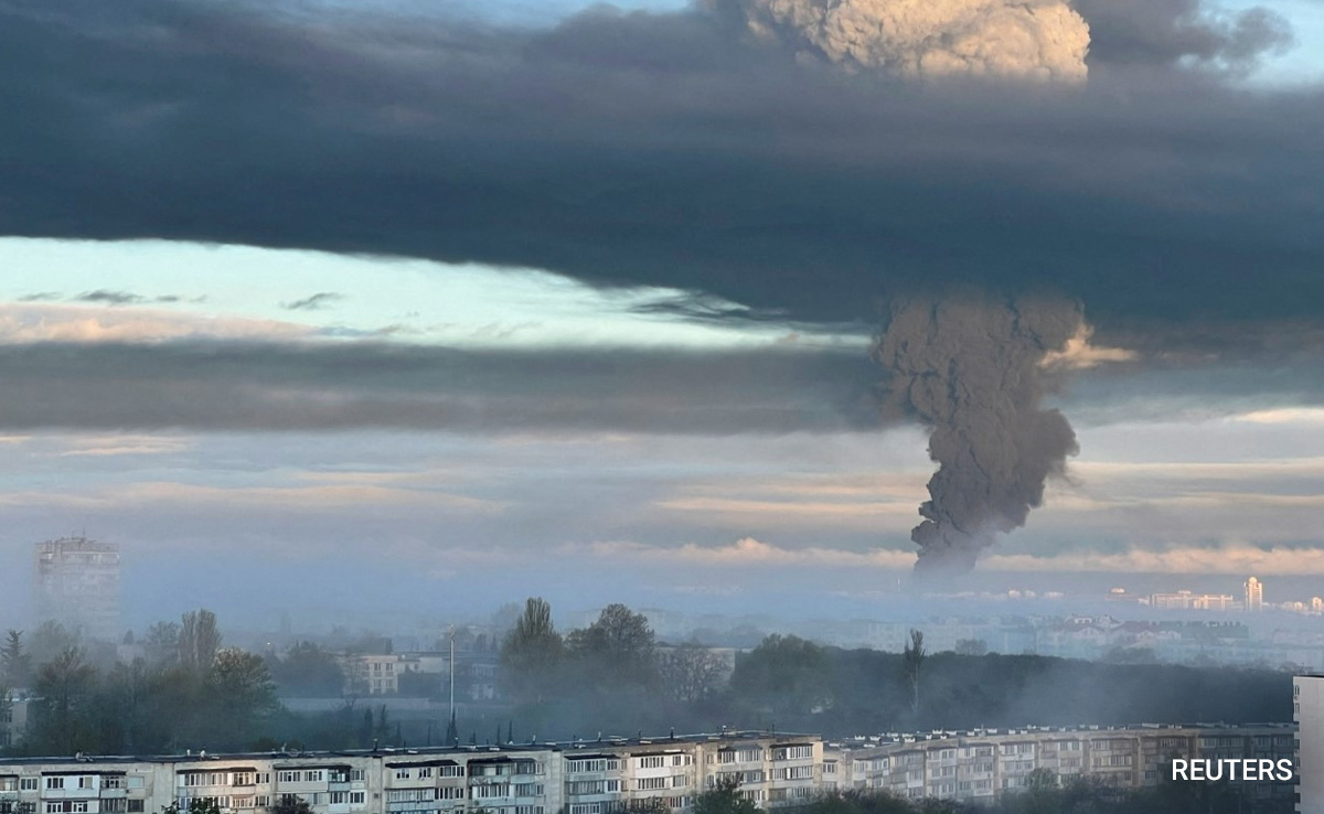 Massive Fire At Drone-Hit Fuel Depot In Russia-Annexed Crimea Extinguished