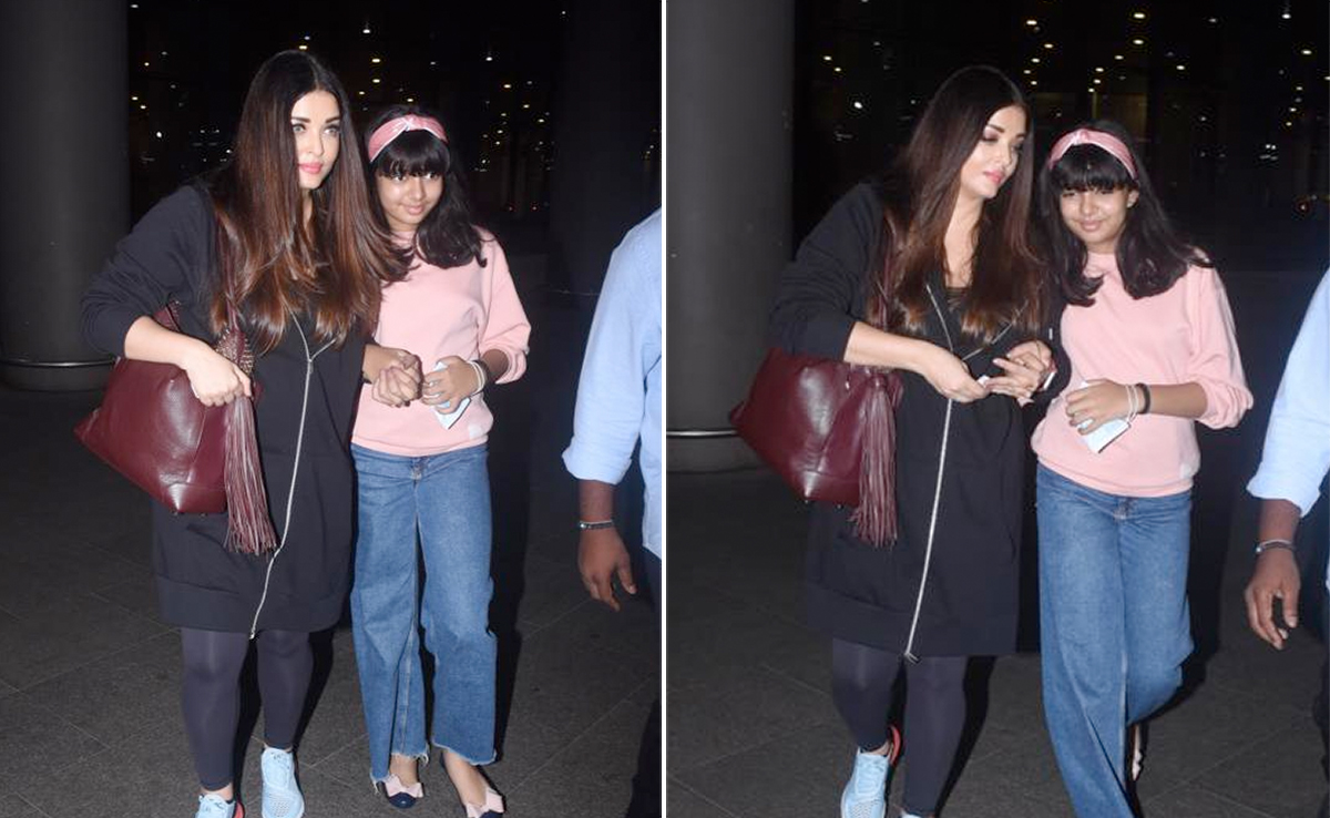Viral: Aaradhya, At Airport With Mom Aishwarya Rai Bachchan, Charms Paparazzi With A "Hello"