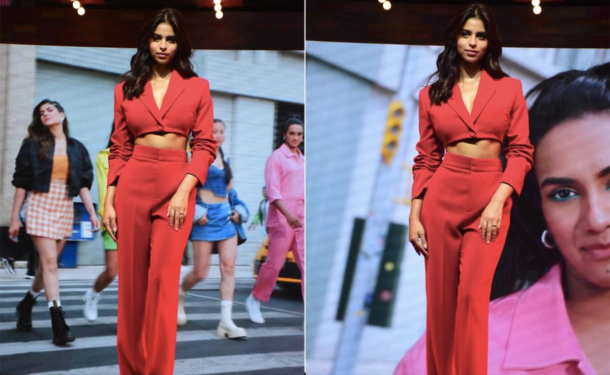 Maybe It's Maybelline, Maybe It's Suhana Khan In A Red Hot Pantsuit As Brand Ambassador
