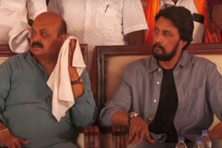 B Bommai Holds Roadshow With Actor Kichcha Sudeep In His Constituency B Bommai Holds Roadshow With Actor Kichcha Sudeep In His Constituency