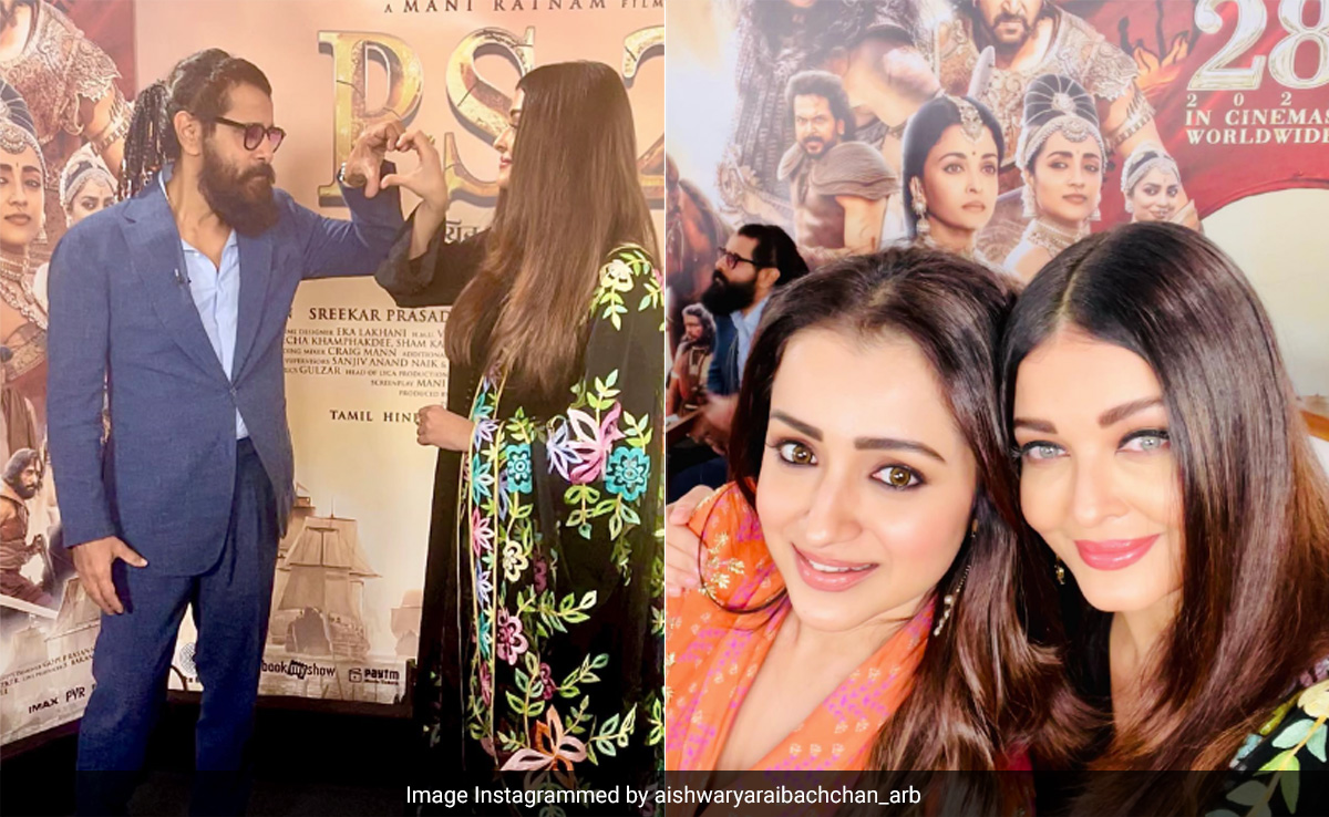 Pics: From Aishwarya Rai Bachchan's <i>Ponniyin Selvan 2</i> Album With Vikram, Trisha And Others