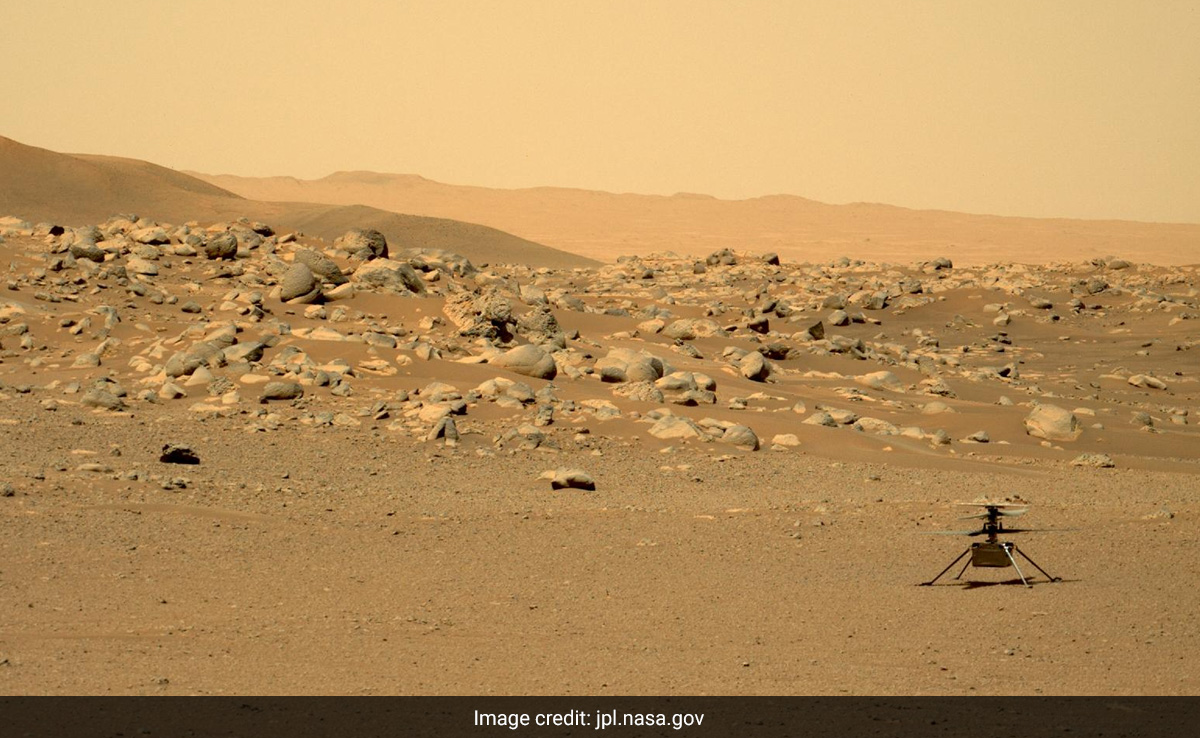 NASA Video Shows Ingenuity Mars Helicopter Flying Over An Alien Desert