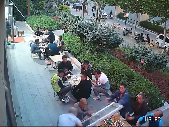 Watch: Narrow Escape For Customers As Heavy Glass Door Falls At Chinese Restaurant