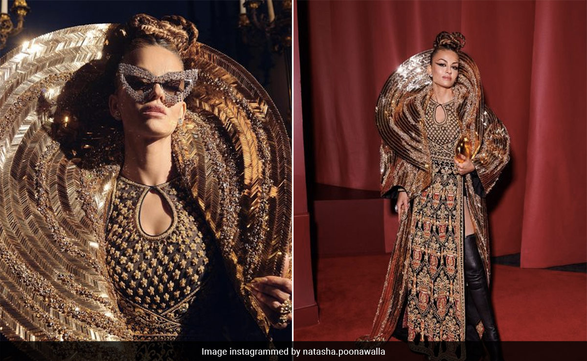 Met Gala Came Soon For Natasha Poonawalla's Black And Gold Gilded Glam