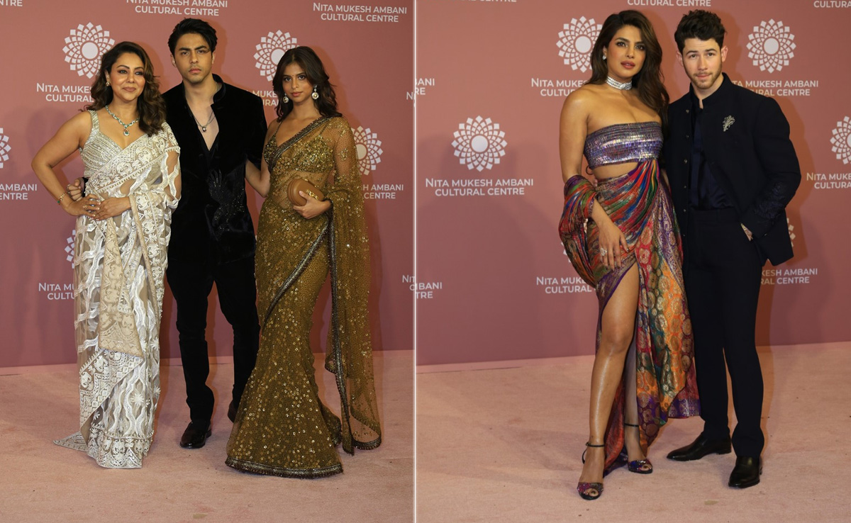 Priyanka-Nick, Gauri-Aryan-Suhana, Salman, Aishwarya-Aaradhya And Others At Ambani Event