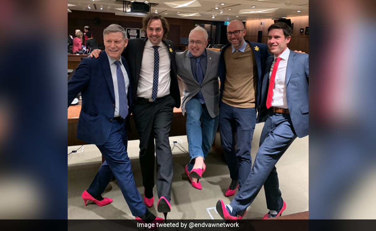 Male Politicians In Canada Parade Around In Pink Heels, Video Draws Mixed Reactions