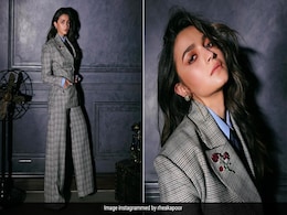 Alia Bhatt Answers The Business Call In A Suave Grey Checkered Pantsuit Alia Bhatt Answers The Business Call In A Suave Grey Checkered Pantsuit