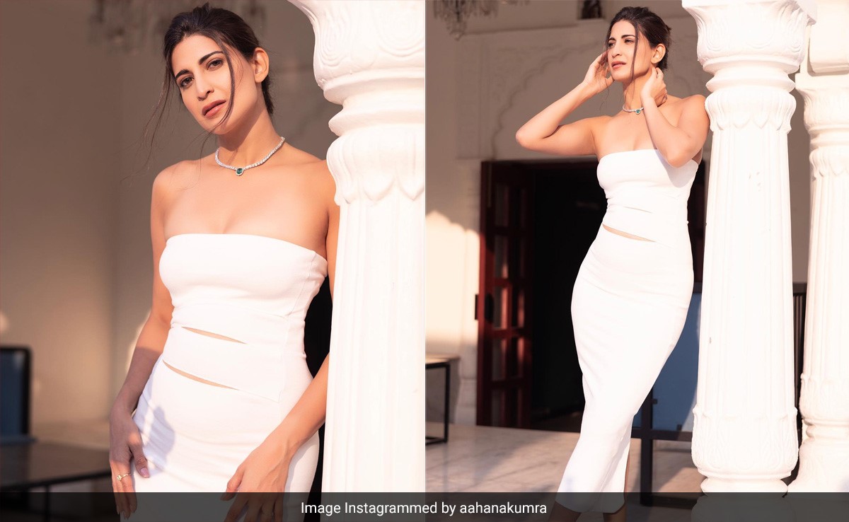 Aahana Kumra's White Strapless Midi Stuck To Its Job Of Looking Pristine
