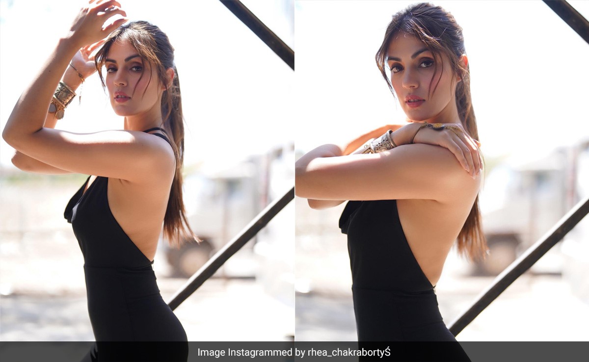 Our "Focus" For The Rest Of The Day Will Be On Rhea Chakraborty In A Backless Black Jumpsuit