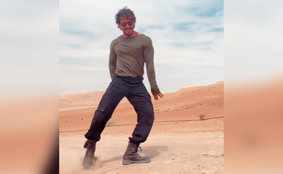 Nothing, Just Tiger Shroff Trying To Kick Up A Desert Storm With His Dance Moves