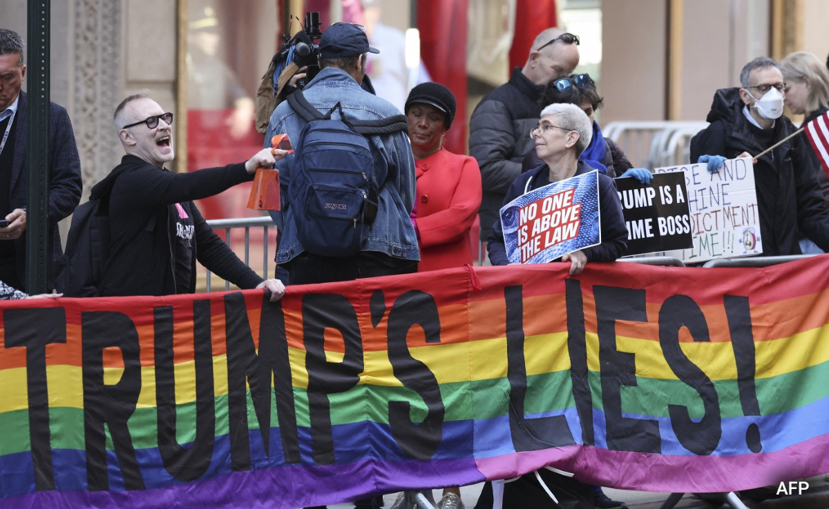 "Trump Or Death": Protests Outside New York Court Mirror US Divide