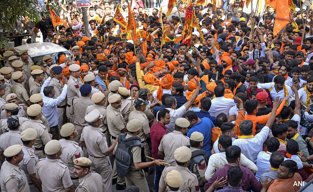 Hanuman Jayanti Celebrations In Delhi's Jahangirpuri Amid Heavy Security