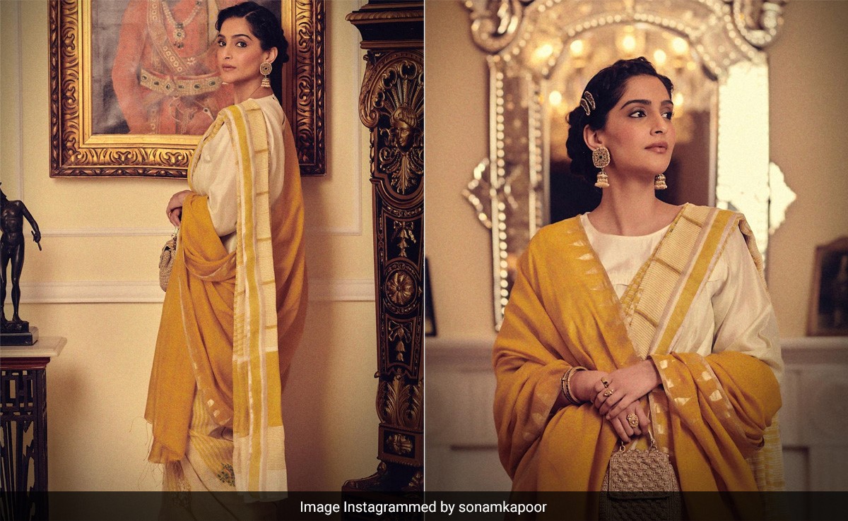 Sonam Kapoor's Summer Style Stable Is A Yellow Linen <i>Saree</i> And We Have Never Been More Inspired To Do The Same