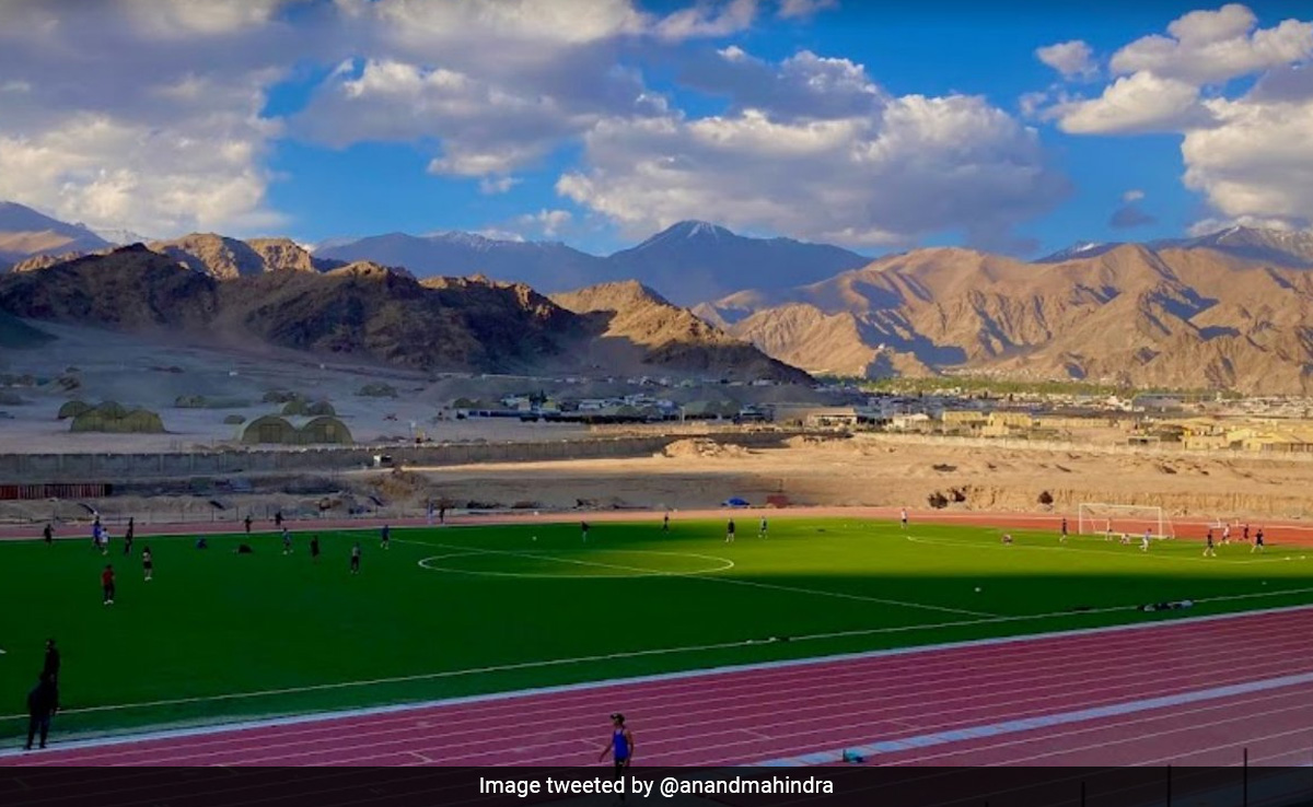 Stunning Pics Of India's Highest Football Stadium In Ladakh Leaves Internet In Awe