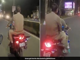 Video Shows UP Cops Riding Bike Without Helmets, Ghaziabad Police Takes Action Video Shows UP Cops Riding Bike Without Helmets, Ghaziabad Police Takes Action