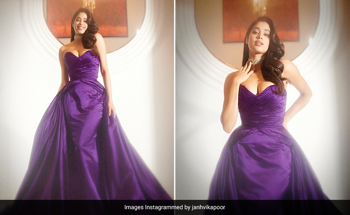 Janhvi Kapoor's Deep Purple Gown Makes All Our Red Carpet Dreams Come True