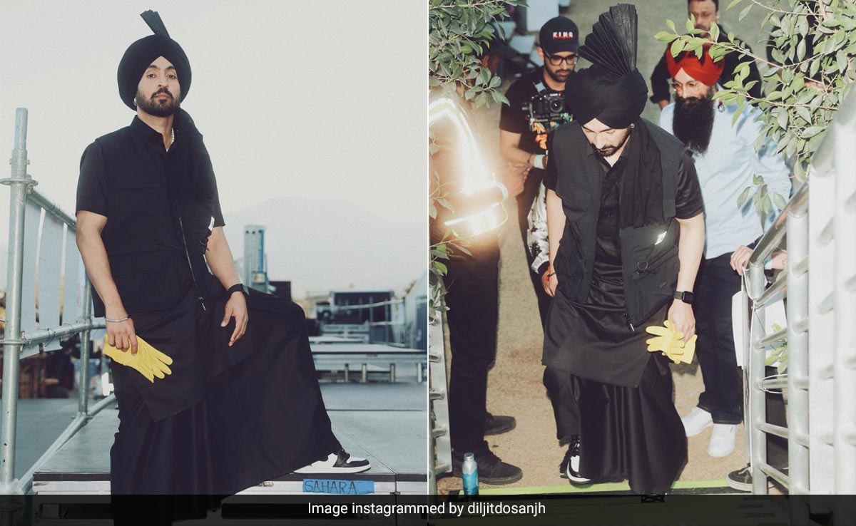 For His Performance As Coachella's First Punjabi Artist, Diljit Dosanjh Paid Tribute To His Punjabi Roots In A Black <i>Tamba</i>, <i>Kurta</i> And <i>Turban</i>