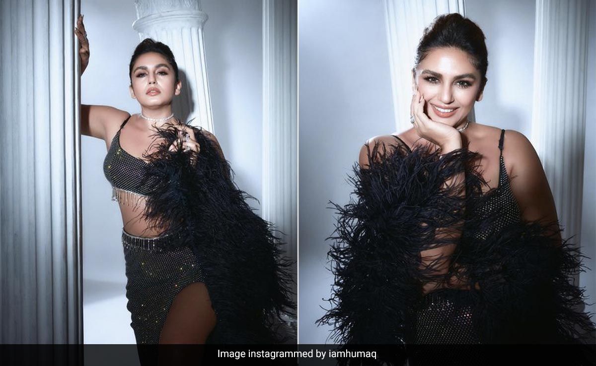 Huma Qureshi's Fringe <i>Lehenga</i> With A Slit Comes With Oodles Of Glitter And Fur