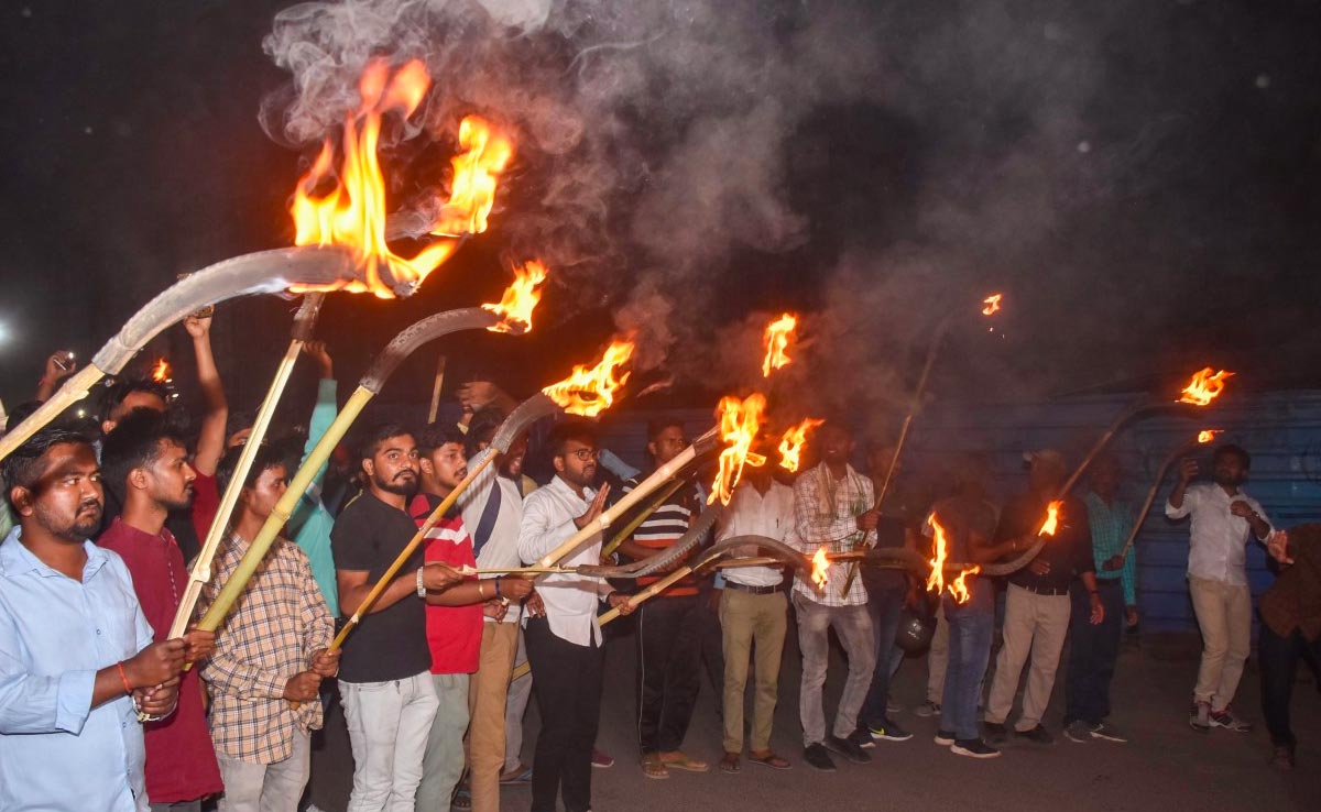Massive Protests In Jharkhand Over Job Reservations For Locals