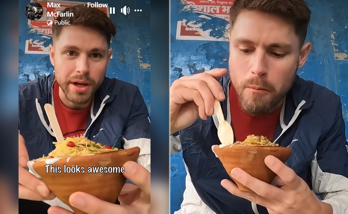 Watch: US Blogger Tries Dahi Bhalla For First Time, Gives Little Warning To People Visiting Delhi