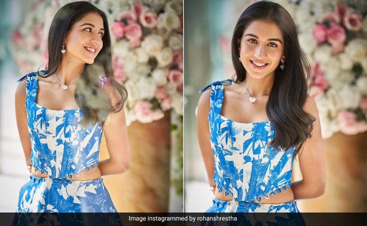 Radhika Merchant's Dreamy Blue And White Corset Top And Skirt Is A Love Letter To Summer Days